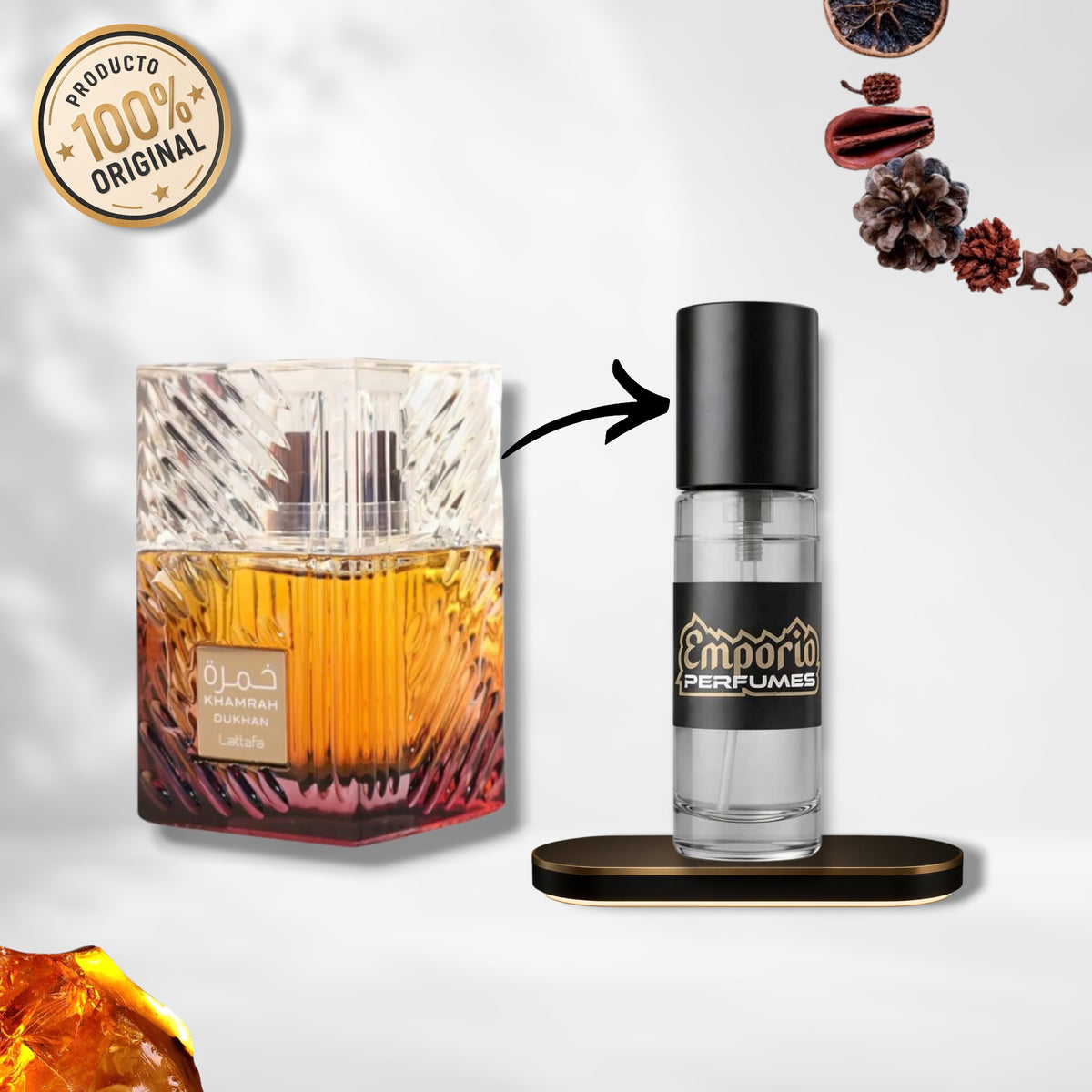 Decants de Lattafa " Khamrah Dukhan "