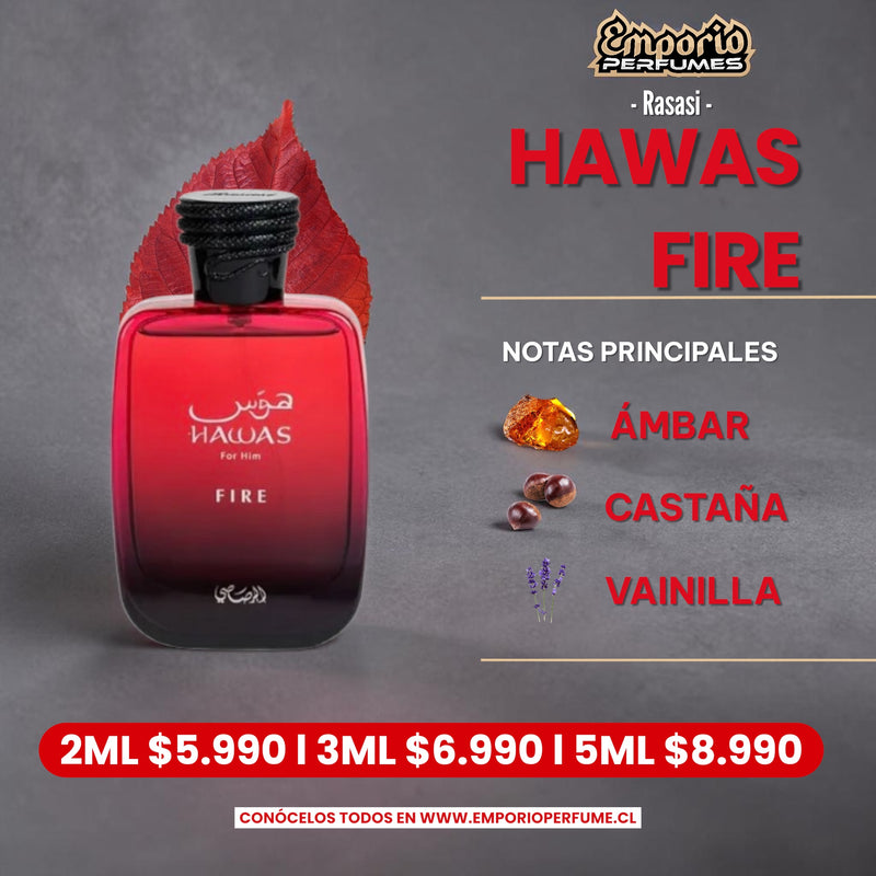 Decants de Rasasi " Hawas Fire "