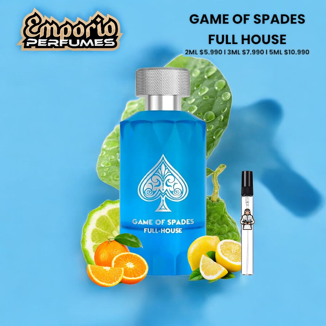 DECANTS DE GAME OF SPADES " FULL HOUSE JO MILANO "