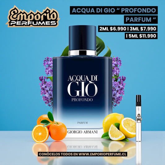 Decants de Acqua Di Gio " Profondo Parfum " 2024
