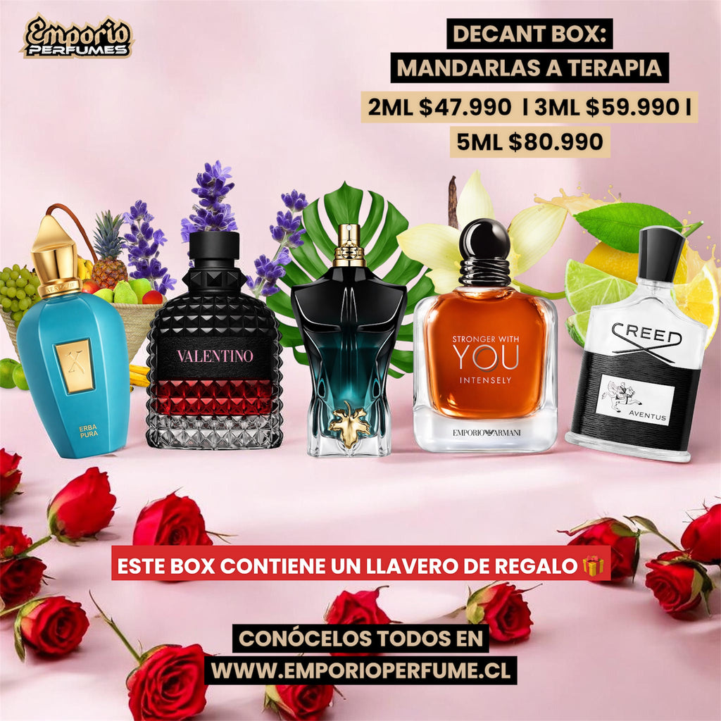 decant box para probar erba pura y valentino