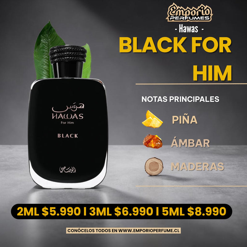 Decants de Rasasi “ Hawas Black “