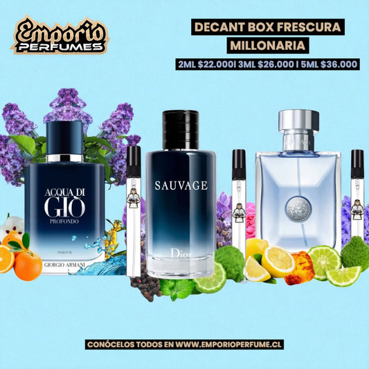 DECANT BOX “ FRESCURA MILLONARIA “