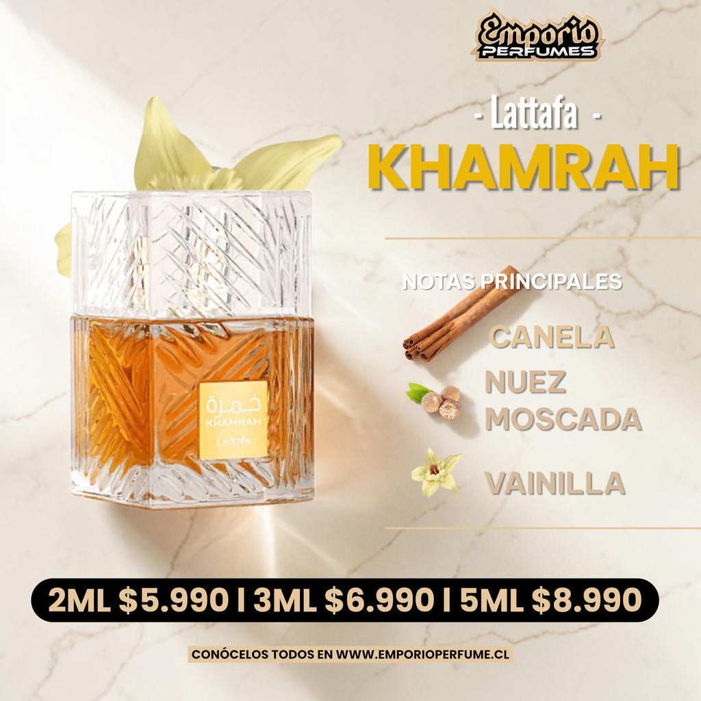 Decants de Lattafa " Khamrah "