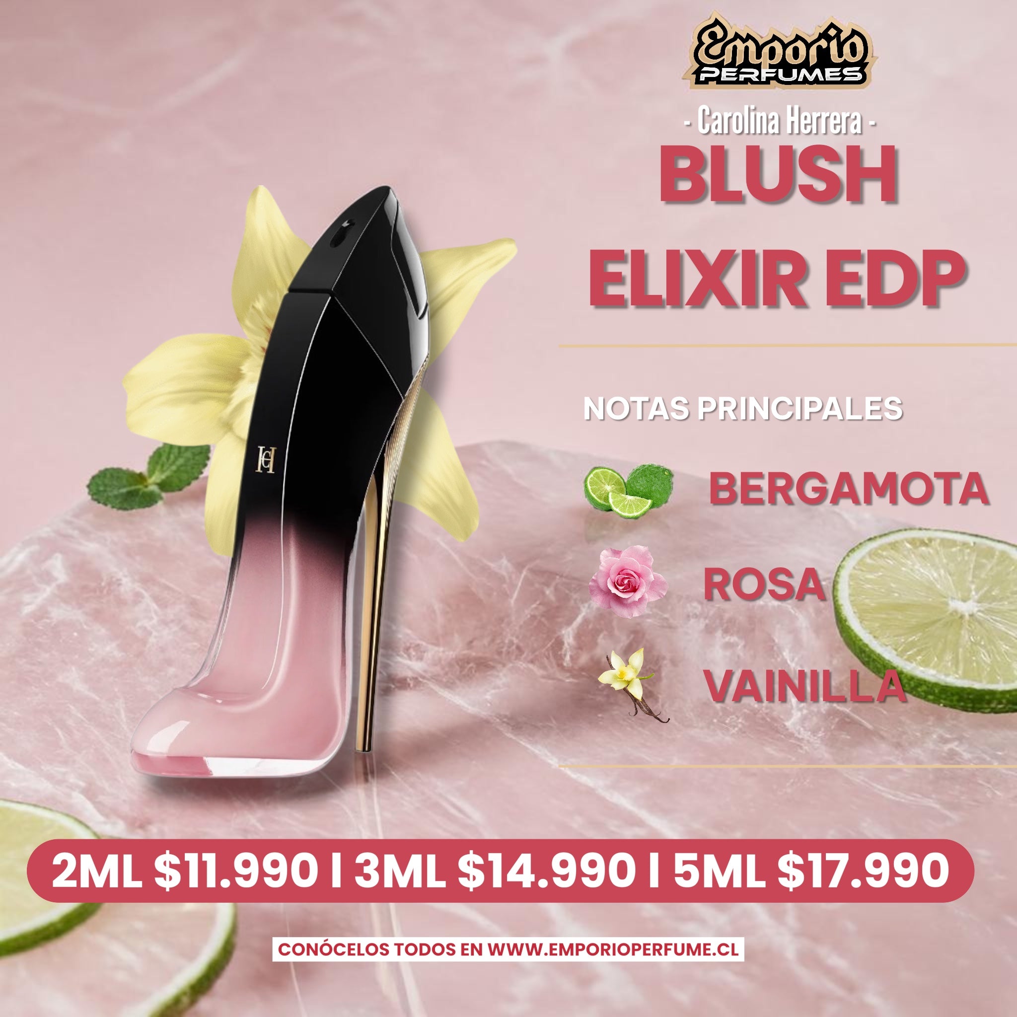 DECANTS DE CAROLINA HERRERA " BLUSH ELIXIR EDP "