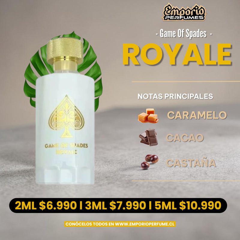 Decants De  Jo Milano " Game Of Spades Royale "
