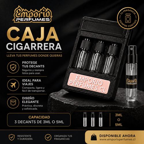 CAJA CIGARRERA Para transportar tus “ Decants “ A todas partes . - emporioperfumes