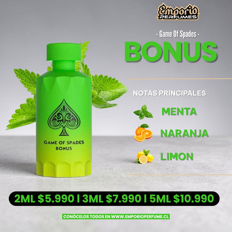 Decants de Jo Milano " Game Of Spades Bonus " - emporioperfumes
