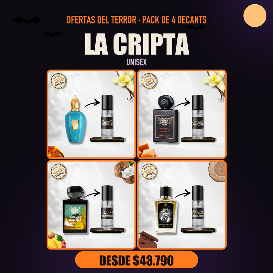 Pack del Terror La Cripta: Xerjoff Erba Pura, Lorenzo Pazzaglia Van Py Rhum, Lorenzo Pazzaglia Summer Hammer, Zoologist Tyrannosaurus Rex